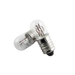 RuiLing 10-Pack E10 Mini Light Bulbs Screw Base Indicator Light Incandescent Bulb Old-Fashioned Flashlight Lamp for Physical Electrical Experiment 6.3V 0.15A (No Base)