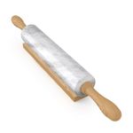 Koville Marble Rolling Pin, Non-Stick Polished Dough Roller, Pasta, Dumpling, Ravioli, Fondant,Pie Crust, Kitchen Baking Pastry Tools(Namib Fantasy)