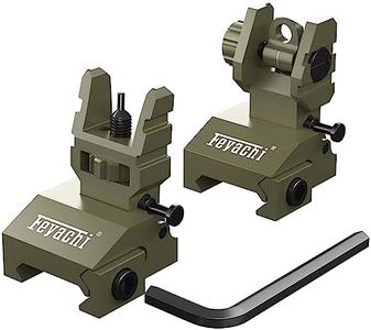Feyachi Front and Rear Backup Iron Sights, Best Flip Up Iron Sights, Backup Sight Set (Tool Free Adjustment)