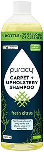 Puracy Professional Carpet Cleaner Machine Detergent, 4x Concentrated Upholstery Cleaner, Natural Carpet Shampoo, Pet Stain Remover & Deodorizer, Makes 20 Gallons of Cleaning Solution, 25 Ounce