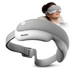 AGARO Elite Eye Massager with Air Compression, Rechargeable, Heat & Vibration | Bluetooth Music | Foldable Design | 5 Relaxation Modes | Adjustable Headband | Ideal for Screen Fatigue & Daily Eye Relaxation
