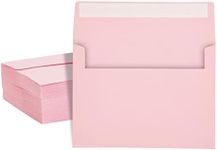 Pipilo Press 200-Pack 5x7-Inch Pink Envelopes with Square Flap and Peel and Press Closure for For Birthday, Wedding, and Anniversary Party Invitations, Greeting Cards, Thank You Notes