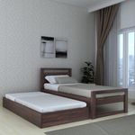 Ferrovilla Xois Trundle Single Sheesham Wood Bed for Bedroom | Sheesham Wood Bed | Solid Wood Bed | Trundle Bed | Bed Without Storage| Single Size Bed | Bedroom Furniture | 2 Years Warranty