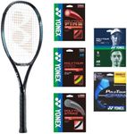 Yonex EZONE 98 Aqua Night Black Tennis Racquet (7th Gen) Strung with Your Choice of 125-Gauge String