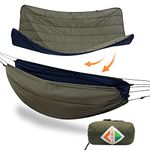 onewind Hammock Underquilt and Camping Blanket for Winter, Full Length Portable Hammock Underquilt with Dupont Sorona for 4 Seasons Hammock Camping, Hiking, Backpacking, OD Green