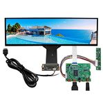 VSDISPLAY Portable Touchscreen Monitor,12.6 inch 1920X515 NV126B5M-N41 eDP IPS LCD Screen,with 2 Mini HD-MI Micro USB Control Board,and Capacitive Touch Sensor Panel