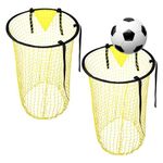 2 Pack Soccer Top Bins Target Net,Top Bins Football Target Goal Net,Football Goal Target Bag, Football Training Goal Target, Football Top Corner Target Net Goals for Kids