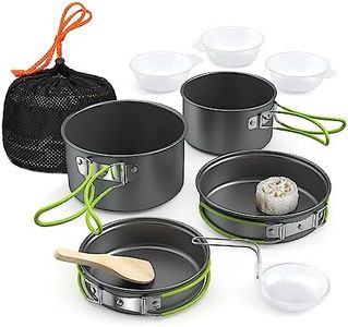 Lixada Kit de Casseroles Camping, Cuisine de Camping 2–3 Personnes Multifonctionnel Portable Ensemble de Cuisson pour Camping Randonnée Pique-Nique
