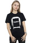 Absolute Cult The 1975 Women's Black Tour Boyfriend Fit T-Shirt Black Small