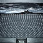 AUTOFIT 3 Layer Heat/Water Proof PU Leatherite Car Trunk/Boot/Dicky Mat for (Black and Silver Leather, Nissan MAGNITE)