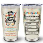 ZANIION Social Worker Gifts For Women Tumbler, Best Social Worker Gifts - Appreciation Gift For Social Workers - Funny Social Works Birthday Gift Ideas Coffee Cup 20oz