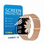 MIHENCE Screen Protector for P95 2.0 Inch Smartwatch, TPU HD Screen Protector Compatible with Zoskvee P95 / Narcid P95 / Popglory P95 2.0 Inch Smartwatch [Pack of 6]