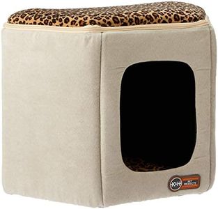 K & H Pet Thermo Kitty Sleep House, Tan/Leopard