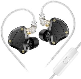 KZ ZS10 Pro 2 in Ear Monitor Headphone,KZ 4-Level Tuning Switch Headphone Multi Driver in Ear IEM Earphone,Upgraded 1DD+4BA KZ Gaming Wired Earbuds with 2Pin Cable for Audiophile (Black, with Mic)