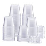 [200 Sets - 5.5 oz.] Disposable Portion Cups With Lids, Souffle Cups, Jello Shot Cups, Condiment Sauce Containers