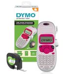 DYMO LetraTag LT-100H Handheld Label Maker | ABC Keyboard Label Printer with Easy-to-Use13 Character LCD Screen | Great for Home & Office Organisation | Pink