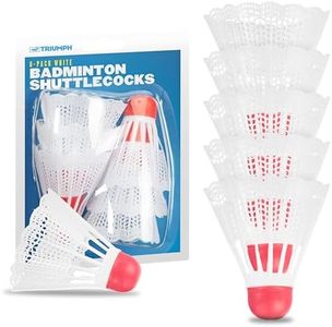 Triumph Sports Regulation Weighted Shuttlecocks - 6-Pack, White (35-7138-2)