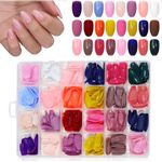 MAYCREATE® 24 Colors Press on Nails Almond Matte Glossy Press on Nails Short, Coffin Press on Nails Short Round, Natural Fit Lightweight Fake Nails Natural for DIY Nail Art