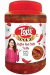 TOPS Gold Pickle Stuffed Red Chilli - 900 gm | Perfect blend of spicy red chillies blended in mustard oil