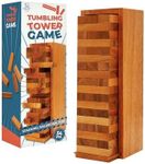 BSIRI Wood Tumbling Tower Game - Ideal for Party Games, Kids Games, Building Games, Camping Games, Outdoor Games for Adults and Family, Classic Stacking Block Games for Challenging Your Skills
