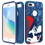 Lupct for iPhone 8 Plus/7 Plus/6 Plus/6s Plus 5.5" Heavy Duty Phone Case for Boys Kids Girls Women Cute Anime Cartoon Hard Triple Layers Military Full Body Grade Cover Protective Cases Maro