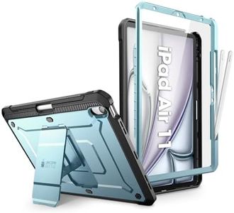 SUPCASE for iPad Air 11 Inch Case 6th Generation M2 2024, [Built-in Screen Protector & Pencil Holder & Stand] Full-Body Rugged Cover for iPad Air 6th/5th/4th Gen (11/10.9 Inch, 2024/2022/2020), Arctic