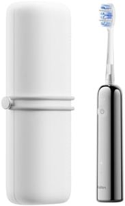 Laifen Wave Pro Toothbrush Bundle with Travel Case, Smart Sensor & 70-Day Battery, 8 Brush Heads, Stainless Steel