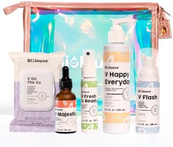 Biolouve V Queen Essentials Kit - Women's Complete Intimate Vulva Care | At Home & On The Go, with BioticV+, Vaginal pH Balanced Feminine Wash, Waterless Cleanse Foam, Wipes, Deodorant Spray & Serum