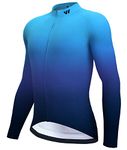 Long Sleeve Cycling Jersey Men Reflective Road Bike Shirts Specialized Bicycle Clothing with 3 Rear Pockets