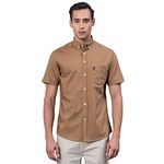 Red Tape Casual Cotton Shirt for Men | Half Sleeves Shirt for Men| Comfortable Shirt for Men_RHS0137-L Beige