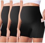 POSHDIVAH 3 Pack Black Maternity Bi