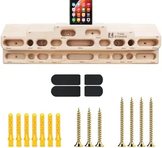 TWO STONES Hangboard Rock Climbing Hangboard for Doorway; Hang Boards for Climbing Training as Climbing Fingerboard in Door with Phone Holder (CJ-HB2002N)