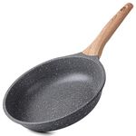 ZUOFENG Non Stick Frying Pans 28cm, Omelette Pan for Induction Hob, Granite Frying Pan Stone Pans