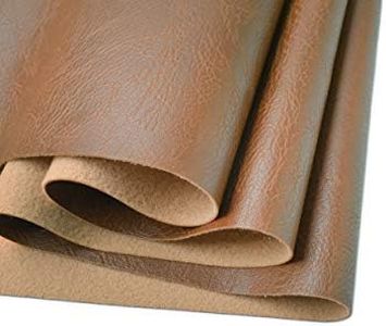 Wento Thick 1 Yard Faux Leather Fabric Soft Skin Grain PU Leather Fabric for Furniture Cover Reupholster Sofa Chairs Cushiones Vinyl Upholstery Fabric (1yard,Camel Tan)