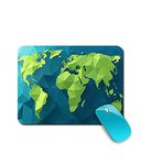 ZORI World Map Polygons Green Gaming Mouse Pad - Computer Laptop PC| WFH Office | Anti-Skid, Anti-Slip, Rubber Base | (Map-09_Polygon_Green)