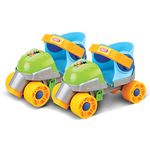 Grow-with-Me Easy Training Adjustable Inline Rollerskates - Quad-Style 4 Wheel Roller Skates for Kids, Toddler, and Children