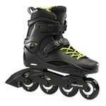 Rollerblade RB Cruiser Unisex Adult Fitness Inline Skates, Black/Neon Yellow, Urban Performance Inline Skates