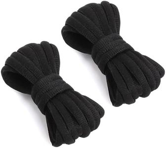 VSUDO 130 cm Cordones Negro Ovalados para Zapatillas, Cordones Zapatillas Negro de Baloncesto, Oval Black Shoe Laces, Cordones de Zapatos Negro para Hombre o Mujer (1 Par-Negro-130cm)