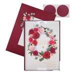 Hallmark Luxury Valentine's Day Card for Wife - Traditional Floral Wreath Design with Gift Box