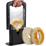 Bagel Slicer Stainless Steel Bagel Cutter Non-Stick Bread Toast Blade Multipurpose Safety Muffin Slicer for Bagel Toast Muffin Fruit and Vegetable(black)