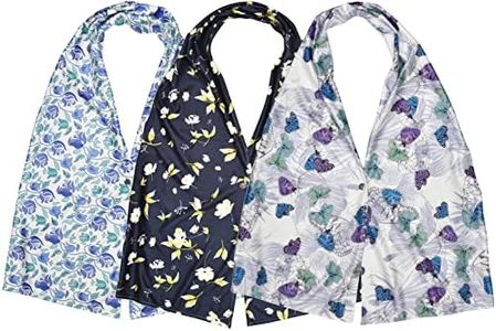 Celley 3 Pack Adult Bib Dining Scarf For Women, Washable Microsuede Material Fashionable Food Clothing Protectors