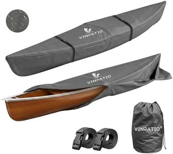 600D Kayak Cover 18 FT, Upgraded Solution-Dyed Oxford Full Coverage Waterproof Canoe Storage Bag with Zipper, Heavy-Duty UV Protection & Dust Resistant for Fishing Boats & Paddle Boards