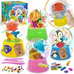 GraceDuck Kids Crafts DIY Snow Globe Kit - Arts and Crafts for Kids Ages 4-8 - Crafts for Kids Ages 8-12 Activities for Girls & Boys Ages 6 7 8 9 10 11 12 - STEM Toys Christmas Birthday Gifts