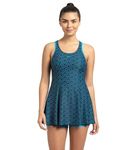 Speedo Women's Endurance Boomstar Printed Swimdress With Boyleg - True Navy & Pool