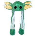 BSNRDX Kids Plush Hat Cartoon Hat with Moving Ears Moving Jumping Hat Rabbit Hat Plush Toy Pressing Pop Up Hat Funny Rabbit Hat Airbag Cap Cosplay Hat Birthday Gifts for Kids Girls Boys, Green