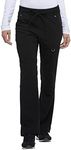 Dickies Women's Mid Rise Rib Knit Waistband Pant Medical Scrubs, Black, XXL