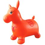 AppleRound Horse Hopper with Pump, Ride-on Bouncy Horse (Orange)