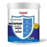 Tapel Water-Based Liquid Rubber Waterproof Sealant RV Roof Coating - White 1.3L for 3m² (Single Coat) - Waterproof Rubber Paint Indoor & Outdoor for Leaks, Cracks & Roof Repair - Easy to Apply - 1.5Kg