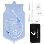 TopQuaFocus 2L Enema Bag Kit for Colon Cleaning Reusable Coffee Enema Bag - 6.5ft Silicone Hose Clear Colon Cleanse Enemas for Women 4 Reusable Tips