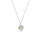 LOOYUUPEE Natural Hetian Jade & Zircon Necklaces for Women, Dainty Green Jade Pendant Choker Sun & Moon Embrace Charm Chain, Lucky Jade Elegant Jewelry Gift (925 Sterling Silver)